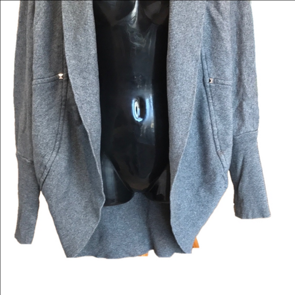 Aritzia Wilfred Diderot Cocoon Grey Open Cardigan Sweater Womens Small - Picture 5 of 16